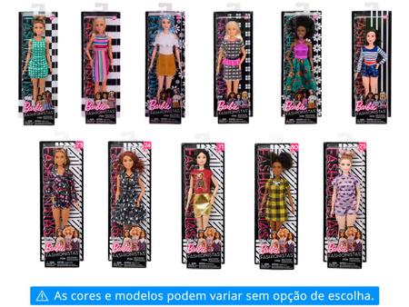 Boneca Barbie Fashionista com Roupa Estampada Girl Power e Acessórios, Rosa  - Dular