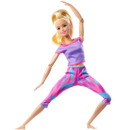 Barbie Feita para Mexer Loira Roupas Esportivas - Mattel - Boneca