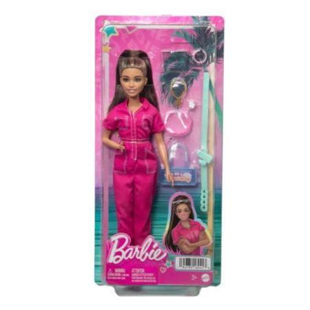 Boneca Filme Barbie Terno De Moda Rosa Acessórios Hpl76 + Nf