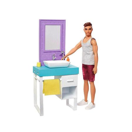 Barbie Ken Playset Banheiro Mattel Playsets Magazine Luiza