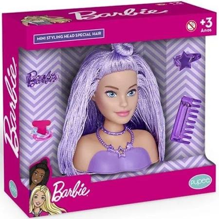 Boneca Barbie Busto Maquiagem e Cabelo Pupee 1264 - Boneca Barbie -  Magazine Luiza