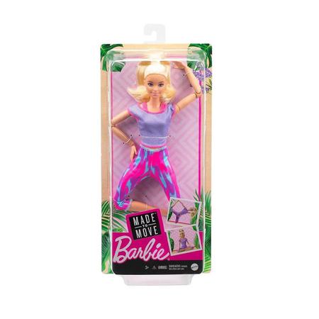 Barbie Nova Made To Move Aula De Yoga Loira Mattel Ftg80 - Boneca
