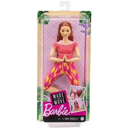 Barbie Nova Made To Move Aula De Yoga Ruiva Mattel Ftg80 - Boneca