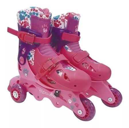 Imagem de Barbie Patins Ajustavel 29 A 32 Transformar 3 E 4 Rodas