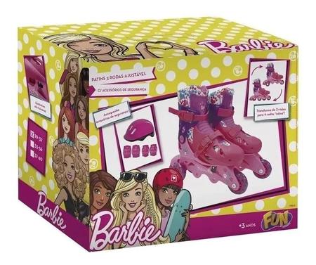 Imagem de Barbie Patins Ajustavel 29 A 32 Transformar 3 E 4 Rodas