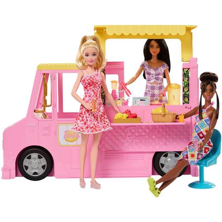 Barbie Profissões Veículo de Brinquedo Caminhão de Limonada para crianças a  partir de 3 anos