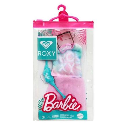 Roupas e Acessórios de boneca Barbie, Blusa Rosa e Saia Tie-Dye Com bolsa e  colar - Mattel HJT19