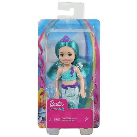 Imagem de Barbie Sereia Chelsea Fantasy Azul Dreamtopia Mattel