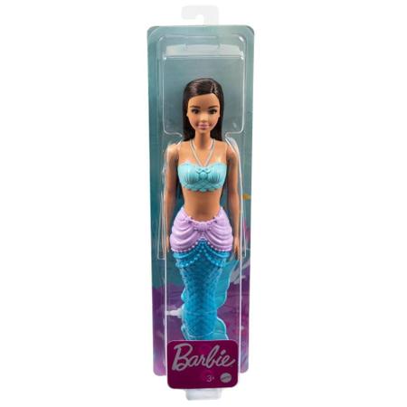 Barbie Sereia Morena com Cauda Azul - Mattel 