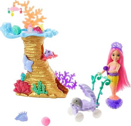 Barbie - Sereia Power - Chelsea Playset Arrecife de Aquaria - Mattel