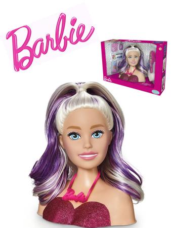 Boneca Busto Barbie Styling Head Faces Para Maquiar Com Acessórios