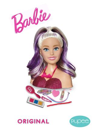 Busto Barbie Styling Faces Maquiagem E Penteado Pupee - Branco