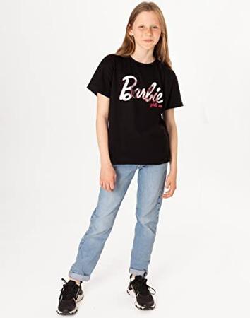 Imagem de Barbie T-Shirt 2 Pack Meninas Crianças Boneca Logo Listrado Preto &