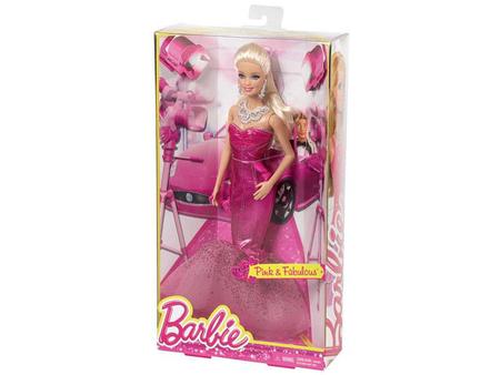 Boneca Barbie Pink & Fabulous Vestido Longo Festa Mattel com o