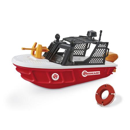 Imagem de Barco de brinquedo radical time resgate bombeiros flutua na água de verdade com acessorio