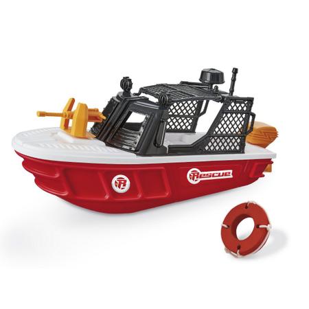 Imagem de Barco de brinquedo radical time resgate bombeiros flutua na água de verdade com acessorio