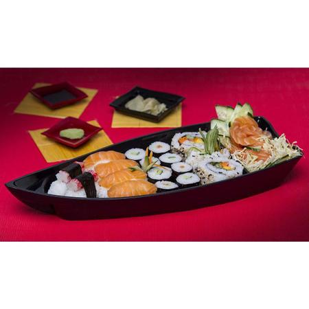 Imagem de Barco Sushi Vemplast M 1L Tropical Polipropileno Amarelo