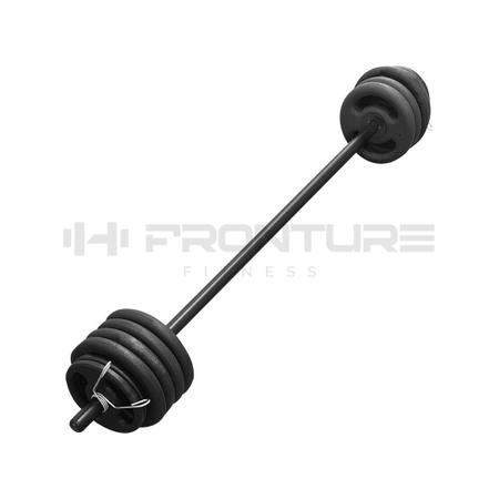 Imagem de Barra Body Pump Para Musculação Agachamento + Presilhas presente para Treino Academia Fitness Treinamento Profissional Musculação Anilhas 120 cm Peso