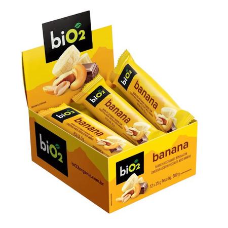 Imagem de Barra De Cereal biO2 Castanhas e Banana Coberta com Chocolate c/12 un