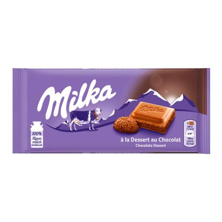Barra de Chocolate Relleno Con Crema de Cacao 100Gr - Milka - Mondelez -  Chocolate / Barra de Chocolate - Magazine Luiza