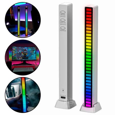 Barra De Led Rgb Rítimica Para Cabo Usb Type C Notebook Tv - It