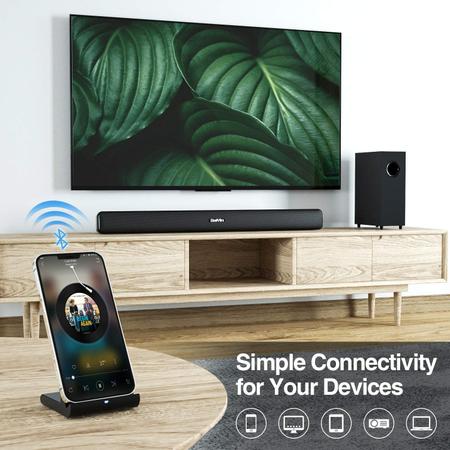 Imagem de Barra de som RIOWOIS com subwoofer 70W Bluetooth 5.0 para TV