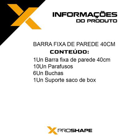 Imagem de Barra Fixa De Parede Xproshape Multifuncional Linha Premium