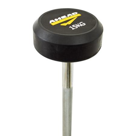 Imagem de Barra Reta Montada 15 Kg As3009 Ahead Sports Preto E Amarelo