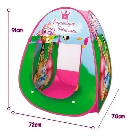 Imagem de Barraca Cabaninha Infantil Piquenique Das Princesas Dobrável E Com Bolsa - DM Toys