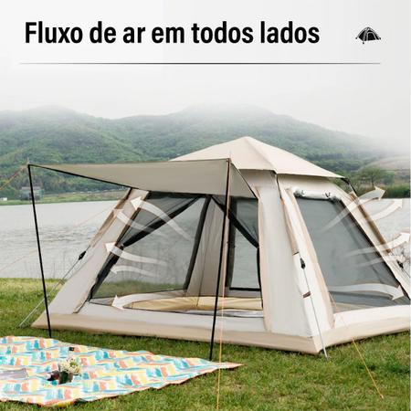 Imagem de Barraca Camping De até 4 Pessoas A Prova D'agua Anti-Mosquito Abertura Rápida Teto Removível Expansão Automática 