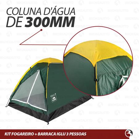 Imagem de Barraca Camping Iglu Impermeavel 3 Pessoas C/ Fogareiro Bel