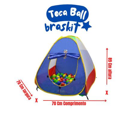 Toca Infantil Com 40 Bolinhas - Toca Ball 610-9 - Braskit - Real