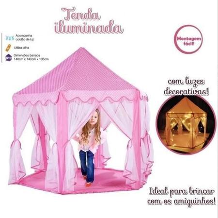 Imagem de Barraca Infantil Tenda Cabana + Luzes De Led A Pilha
