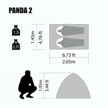 Imagem de Barraca Panda Camping 2 Pessoas Iglu Nautika Piso Termico Impermeavél