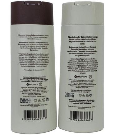 Imagem de Barrominas Camomila Shampoo e Condicionador Cabelos Claros 