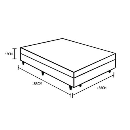 Imagem de Base Box Baú Casal Sintético Bege - 39x138x188