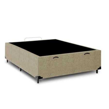 Base Box Baú Casal Blindado Suede Cinza (37x138x188) - Hage Shop - Base  para Cama Box Casal - Magazine Luiza