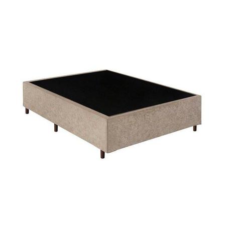 Imagem de Base Box Casal Suede Bege - 138x188x40