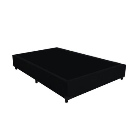 Imagem de Base Box Casal Suede Preto 40x138x188 Ducci