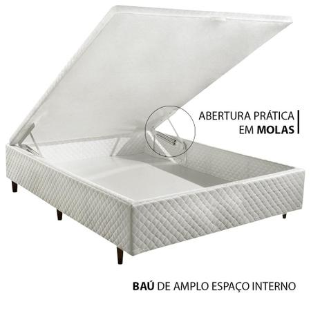Imagem de Base Cama Box Baú Casal Herval Ravena, 46x138x188 cm, Branco