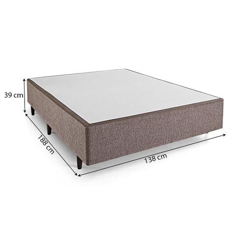 Imagem de Base Cama Box Herval Casal Meditare, 39x138x188 cm, Chocolate