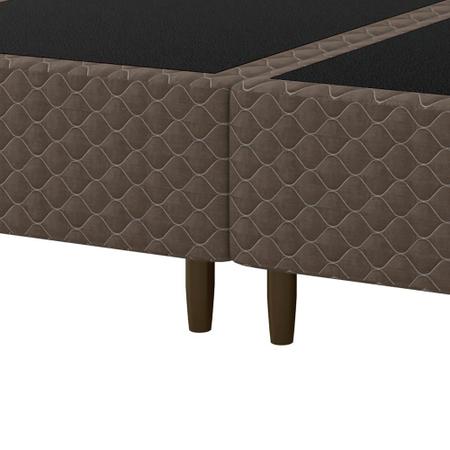 Imagem de Base Cama Box para Colchão Casal Queen 158x198cm Clio Marrom Umaflex