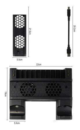 Base Vertical Cooler Ps4, Ps4 Slim, Ps4 Pro 3 Ventilador - Alinee - Outros  Games - Magazine Luiza
