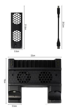 Porta jogos e controles PS4 (30 jogos e 2 controles)