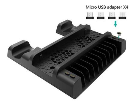 Base Cooler Suporte Vertical Compatível com Playstation 4 PS4 Slim Pró  Carregador - Dobe - Acessórios PS4 - Magazine Luiza