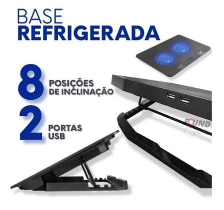 Imagem de Base Cooler Resfriamento Ajustável P/ Notebook Ideapad Flex