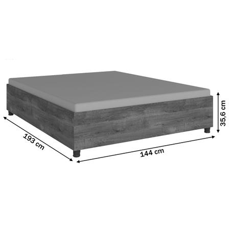 Imagem de Base de Cama Box Casal Mônaco Cinamomo - Tcil Móveis