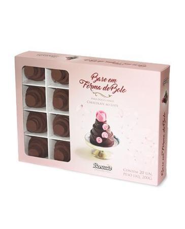 Imagem de Base de Chocolate ao Leite Formato de Bolo  (20 Uni.) Borússia Chocolates