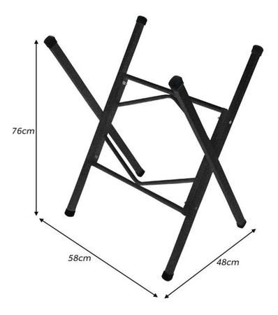 Imagem de Base de mesa Bella em aço para tampos de 1.00 até 1,10 x 0.75- Bella