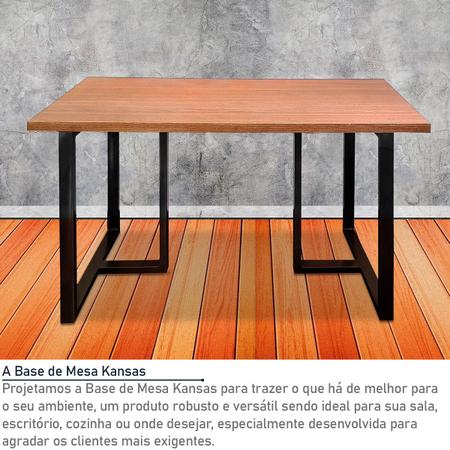 Imagem de Base de Mesa de Jantar Kansas para Tampos de Vidro Pedra e Madeira até 200cm x 100cm - Branca